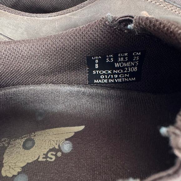 Red Wing Comfort Pro Safety Toe Brown Slip On Work Shoes Women's Size 8 - Picture 4 of 9